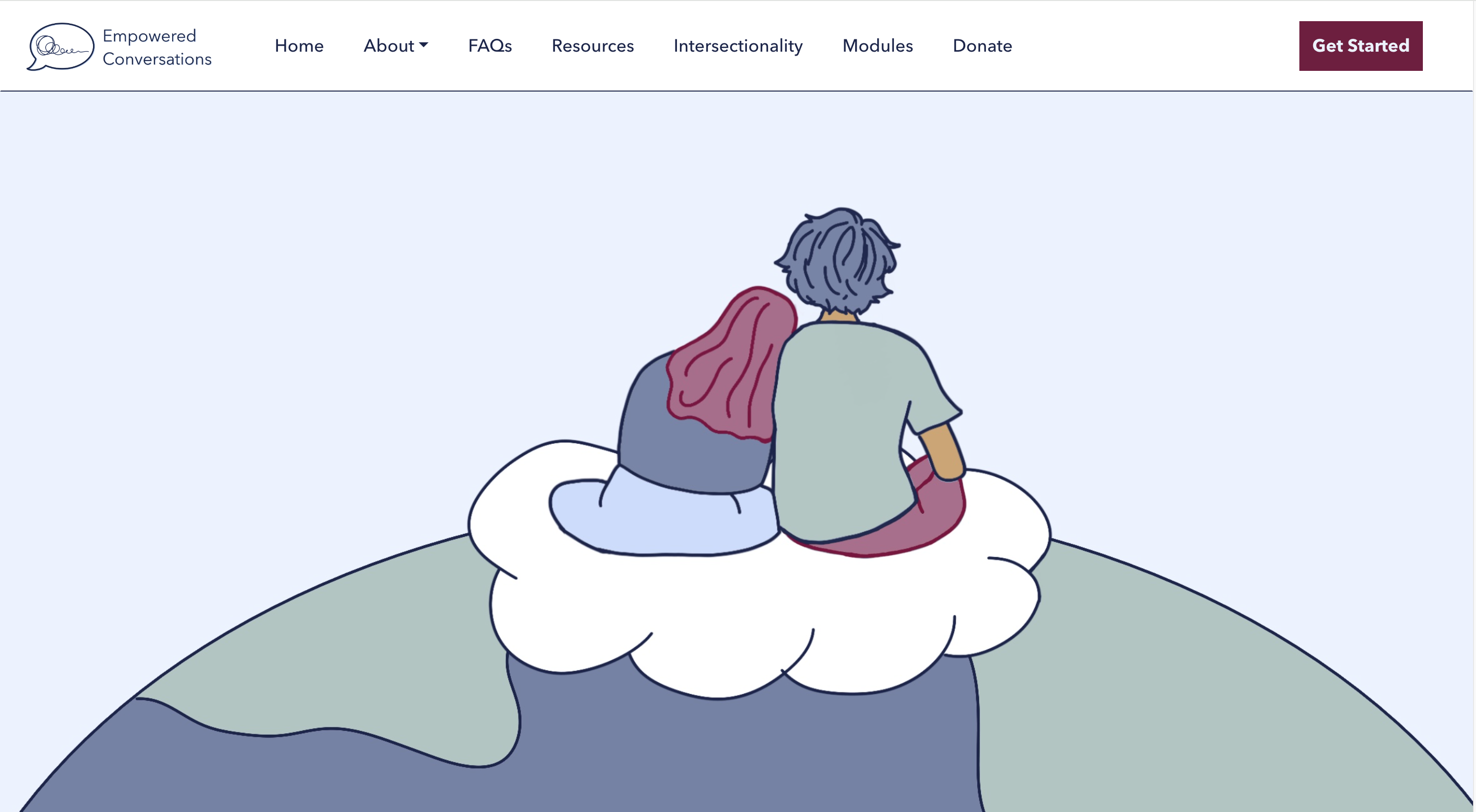 Empowered Conversations landing page